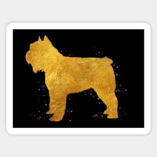 Bouvier des flandres dog golden art Sticker